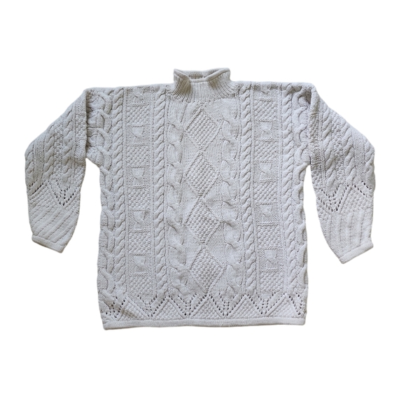 Karen Scott Aran Sweater (Vintage) - Picture 1 of 3